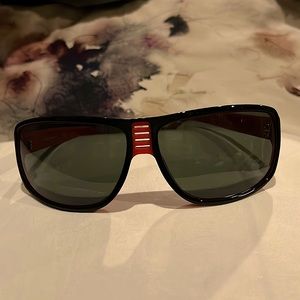 Dolce & Gabbana Black & Red Aviator Sunglasses